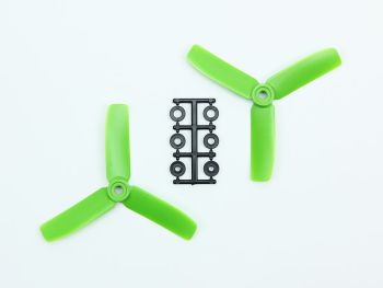 HQ 4x4 Bull-Nose Prop, Green, 3-Blade, Normal Rotation (2-Pack)