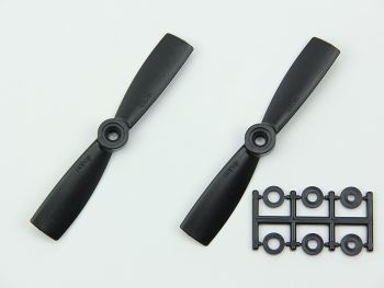 HQ 4x4.5 Bull-Nose Prop, Black, Reverse Rotation (2-Pack)