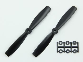 HQ 6x4.5 Bull-Nose Prop, Carbon-Filled, Reverse Rotation (2-Pack)