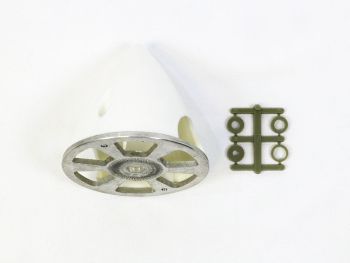 Plastic Spinner with Aluminum Backplate, 63mm (2-1/2