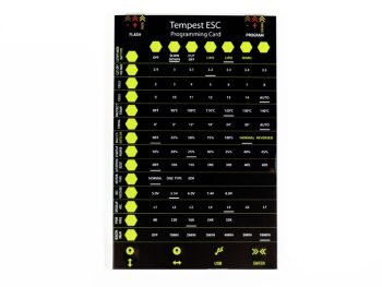 Tempest Brushless ESC Programming Card